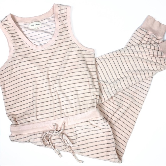 cloth & stone Pants - Cloth & Stone Terry Sleeveless Jumpsuit
